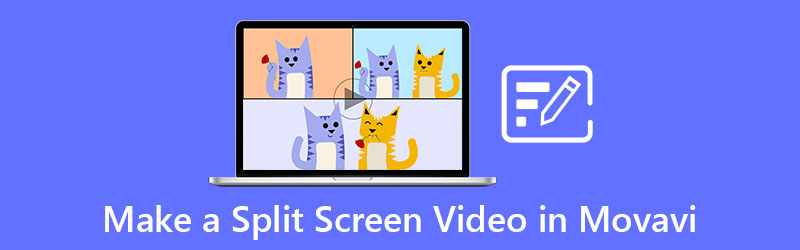 Lag en video med delt skjerm Movavi