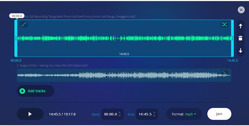 Sloučit AIFF na Audio Joiner