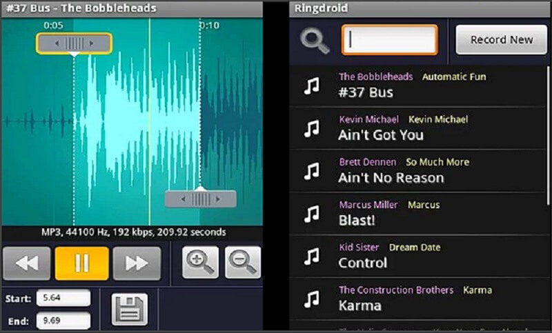 Ringtone Maker Interface