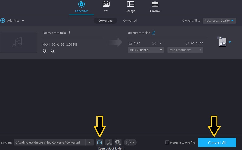 Vidmore Convert MKA To FLAC