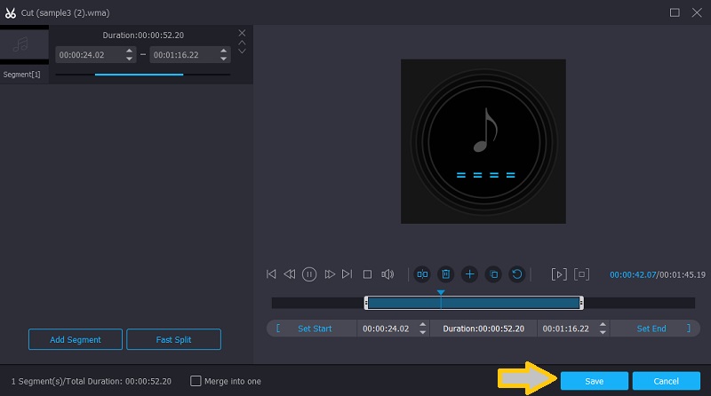 Vidmore แก้ไขไฟล์ WMA