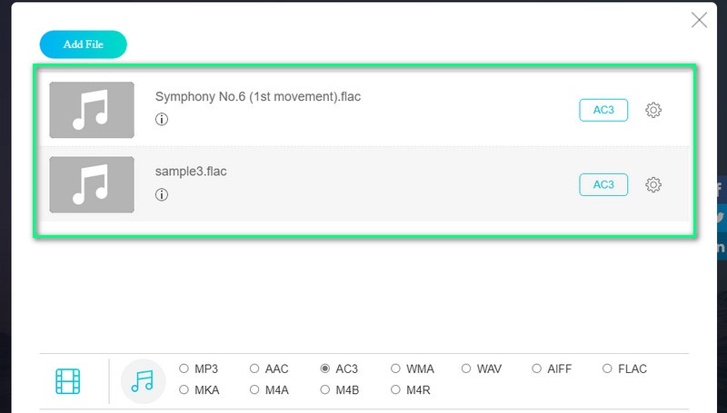 Vidmore ฟรี เพิ่ม FLAC Audio