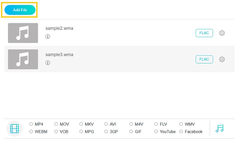 Vidmore Gratis WMA-bestanden toevoegen