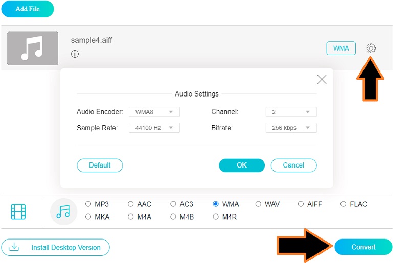 Vidmore Free Convertir AIFF a WMA