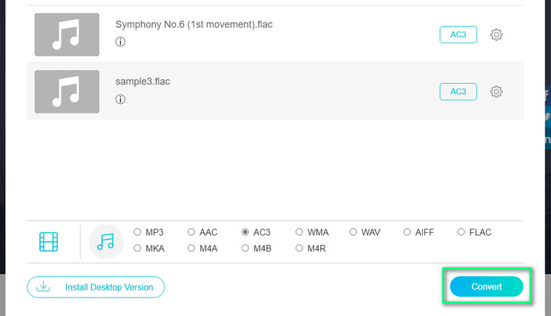 Vidmore Free Convert FLAC To AC3