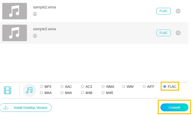 Vidmore Conversione gratuita da WMA a FLAC