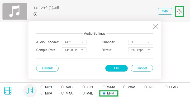 Format Output Pilih Percuma Vidmore