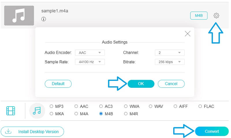 Vidmore FVC Converter arquivo M4A