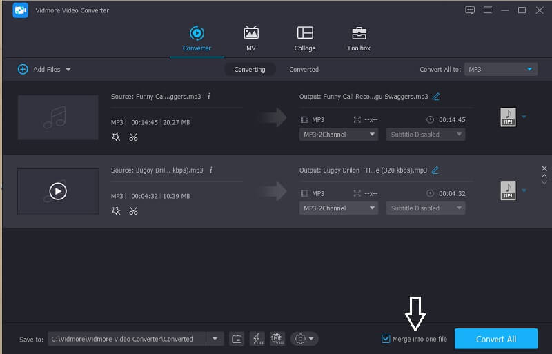 Vidmore Fusionar MP3