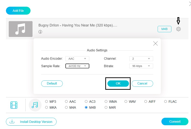 Vidmore Online Adjust for Quality