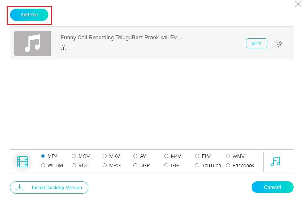 Vidmore Onlines Add Files