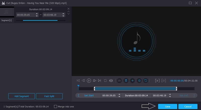 Vidmore Simpan Audio yang Diedit