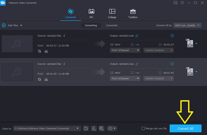 Vidmore Start Conversion