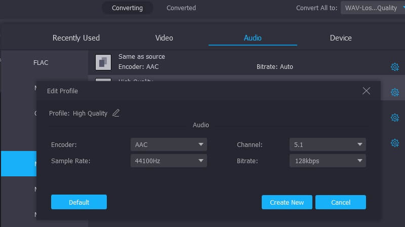 Vidmore Ac Configure Settings