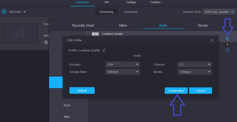 Vidmore VC Sesuaikan Preset Audio