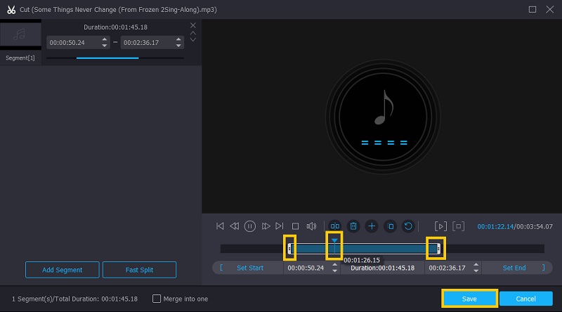 Vidmore VC Cut audiobestand