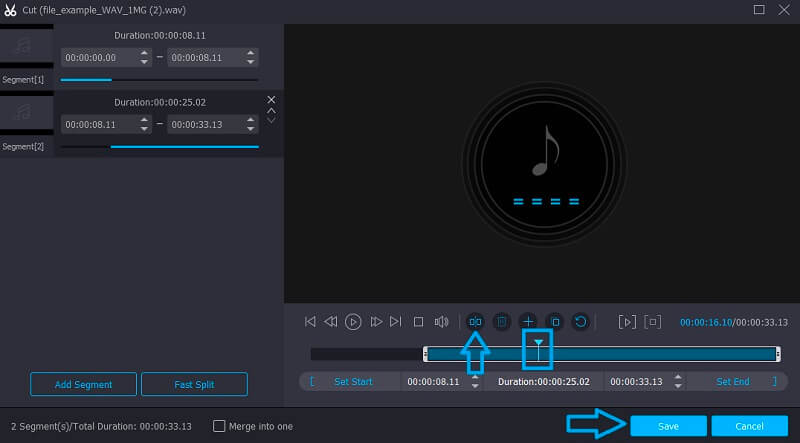 Vidmore VC WAV Dosyasını Düzenle