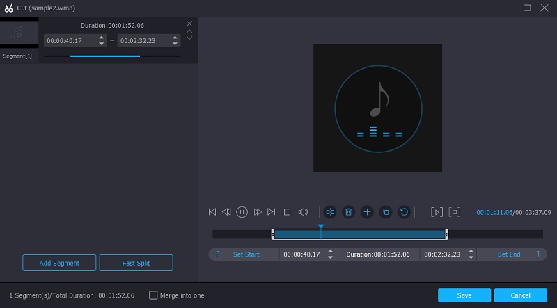 Vidmore VC WMA 파일 편집