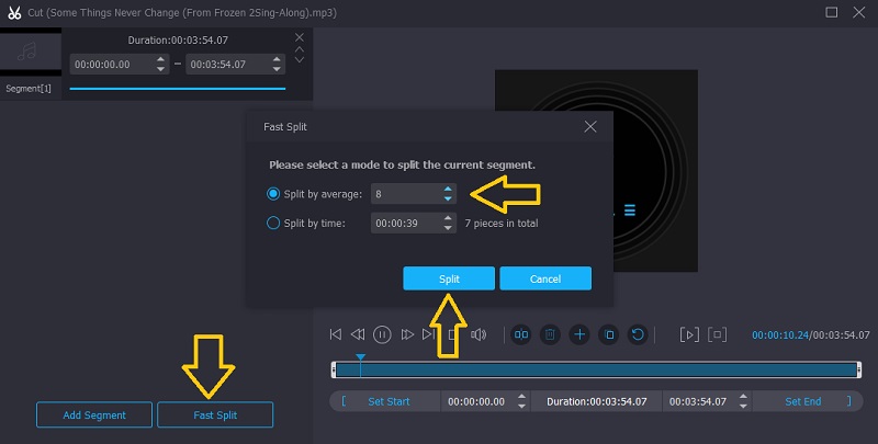 برنامج Vidmore VC Fast Split MP3