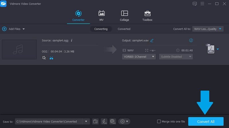 Vidmore VC Save Trimmed OGG File