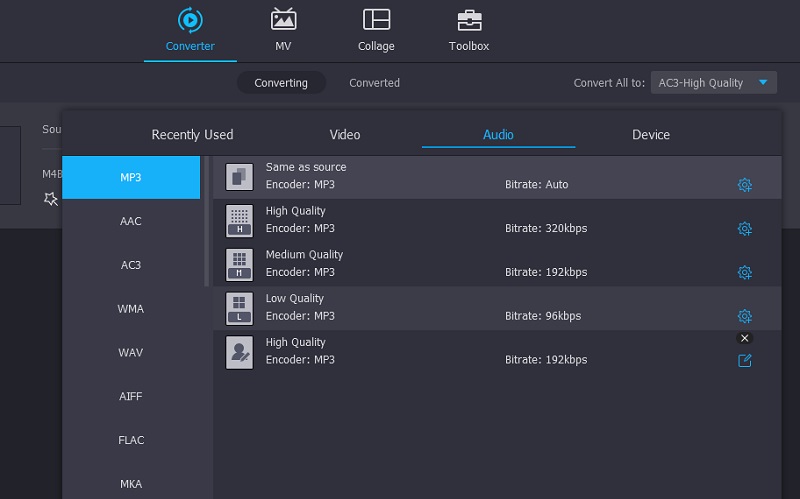 Output Pilih Vidmore VC