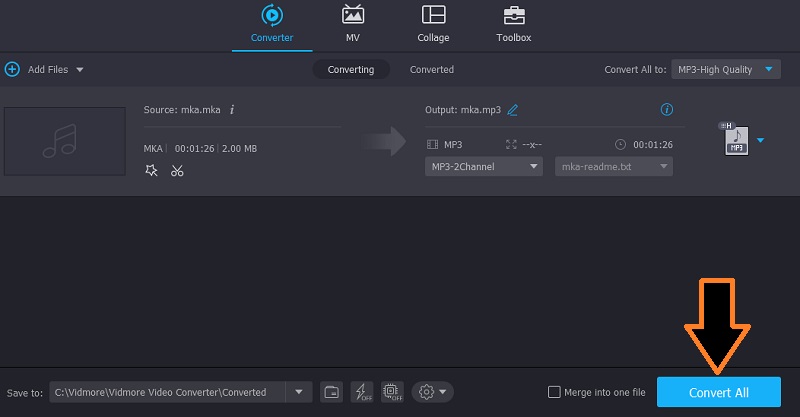 Vidmore VC Start Conversion