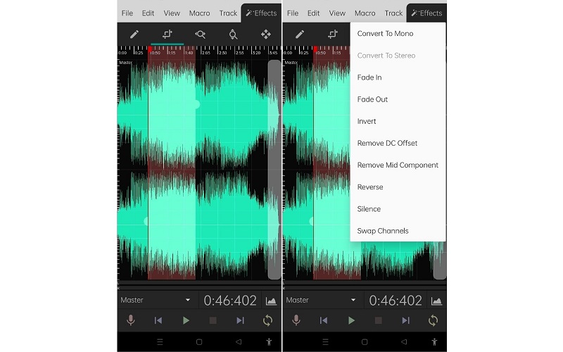 Wavepad Επεξεργασία ήχου για κινητά