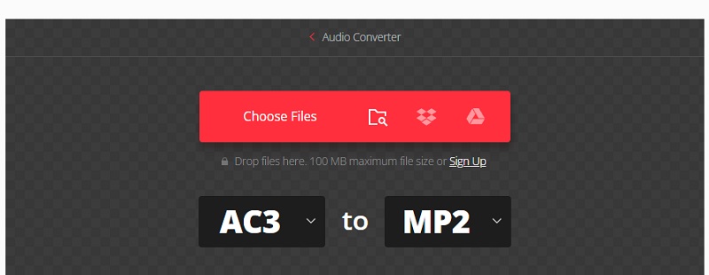 Converter AC3 para MP2 Convertio
