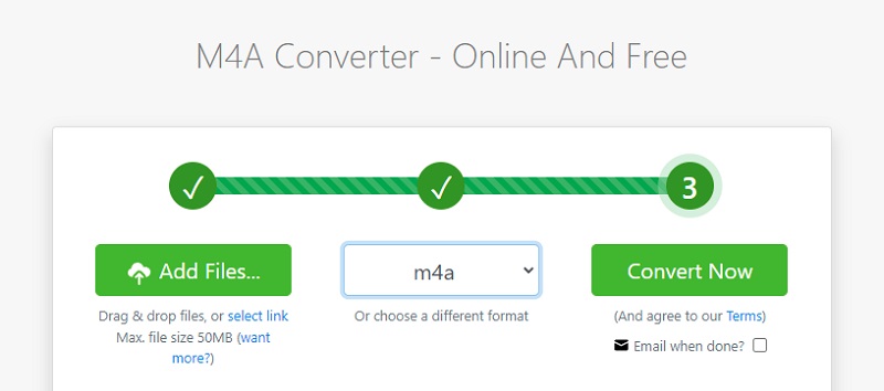 APE naar M4A converteren ZamZar