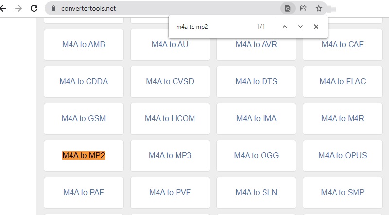 Convertertools Localizar operação