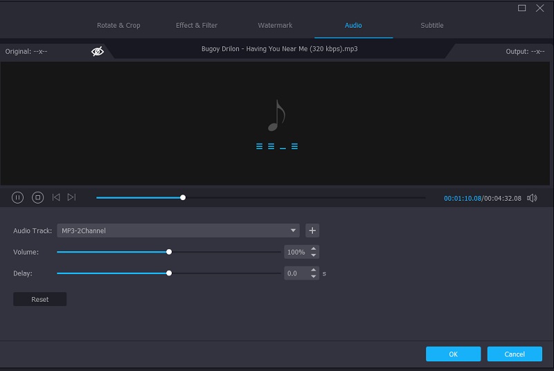 Modifica traccia audio Vidmore