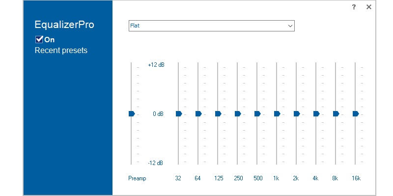 Equalizer Pro-grensesnitt