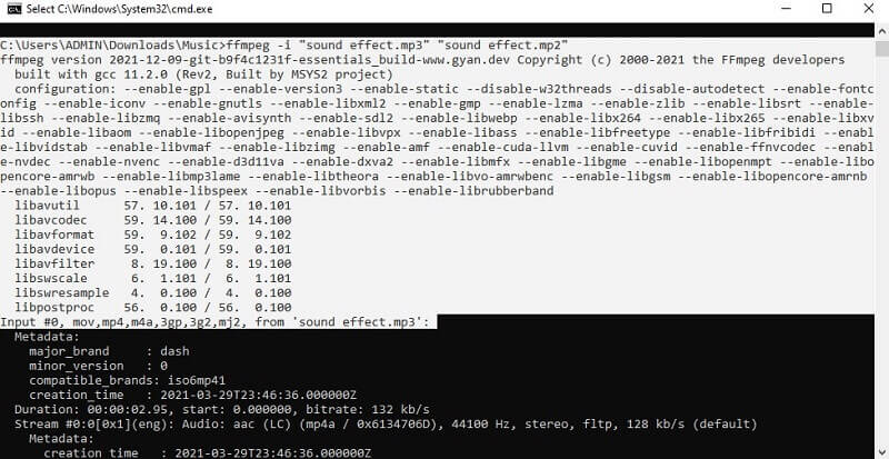 กระบวนการแปลง FFMPEG