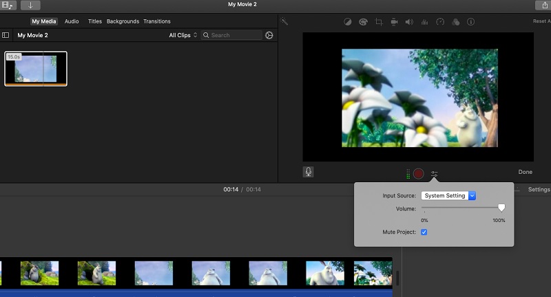 إضافة تعليق صوتي من iMovie MAC