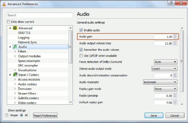Îmbunătățiți calitatea audio VLC