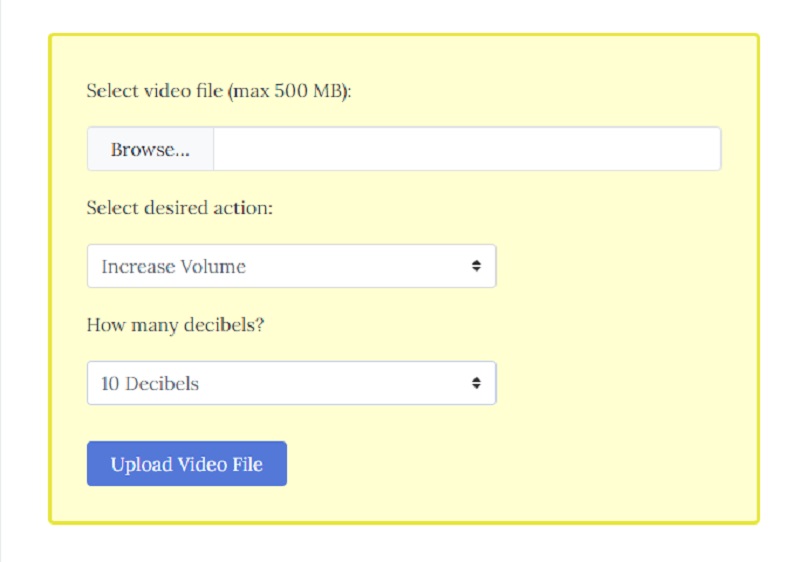 Aumentar o volume de videoutils