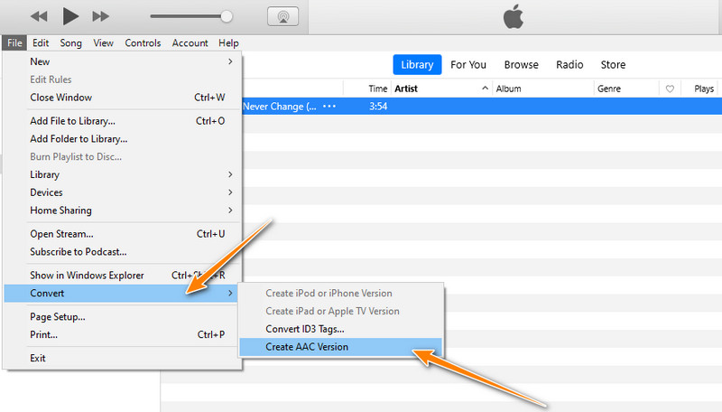 iTunes Converti in AAC