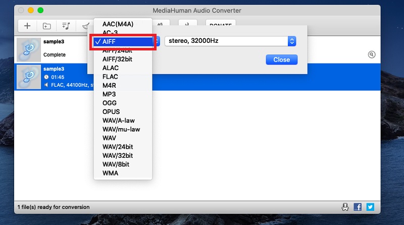 MediaHuman Select Output Format