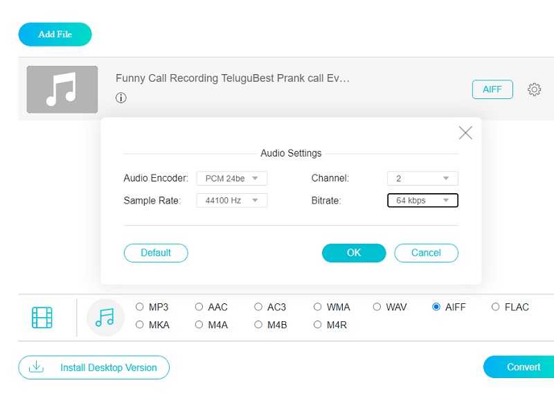 Procházejte Bitrate Vidmore