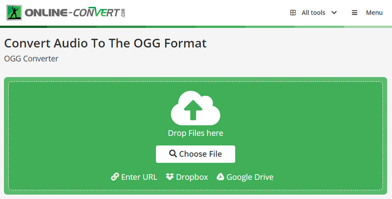 Online Convert.com Add MP2 File