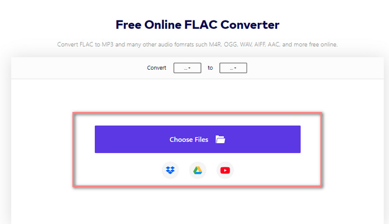 Uniconvertidor en línea Agregar archivo FLAC