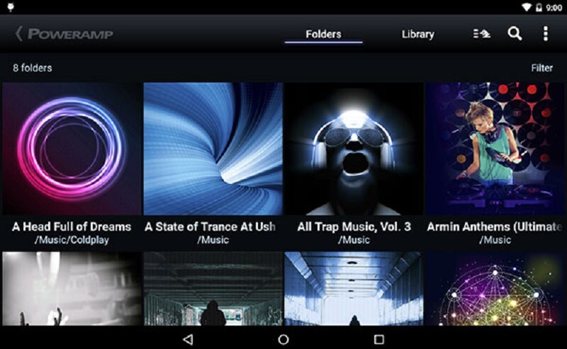 Poweramp Audio Manager Interface