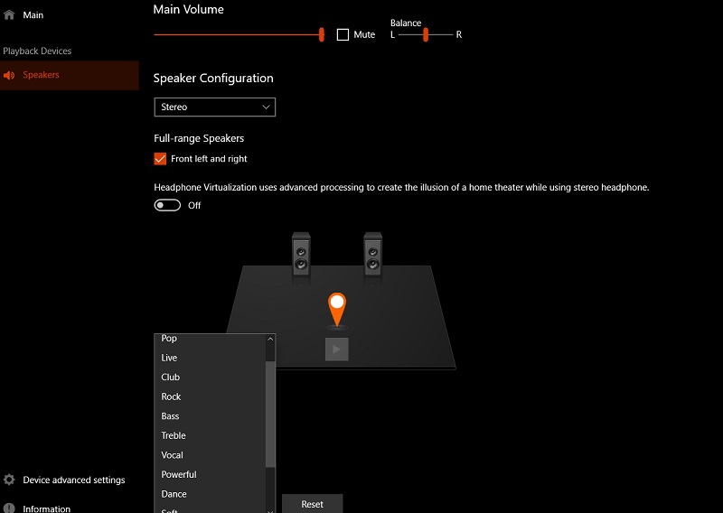 Realtek HD Audio Manager Interface