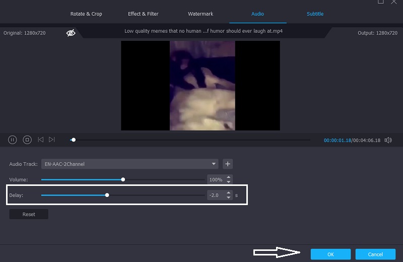 Sinkroniziraj audio video Vidmore