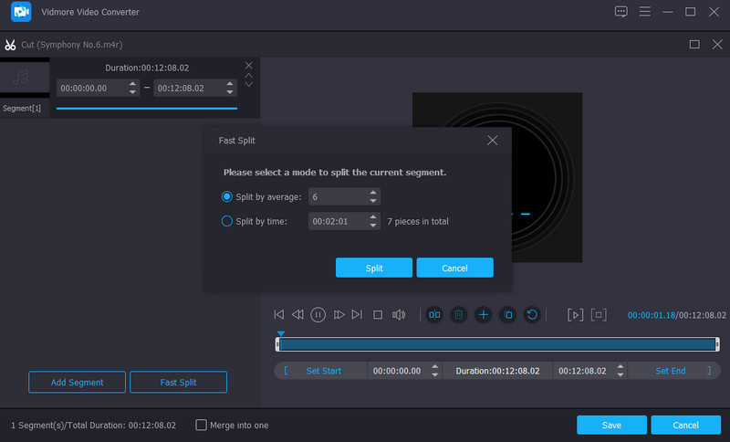 Vidmore Audiobestand bewerken