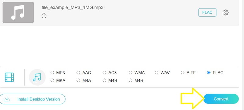 Vidmore Gratis Konverter MP3 til FLAC