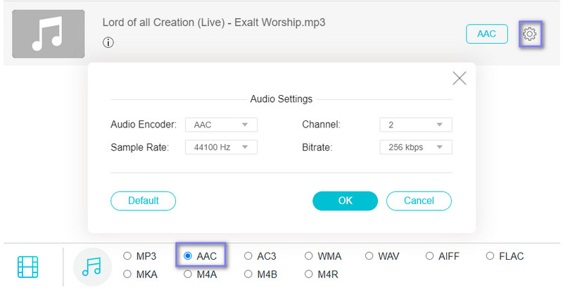 Vidmore Free Modificar configuración