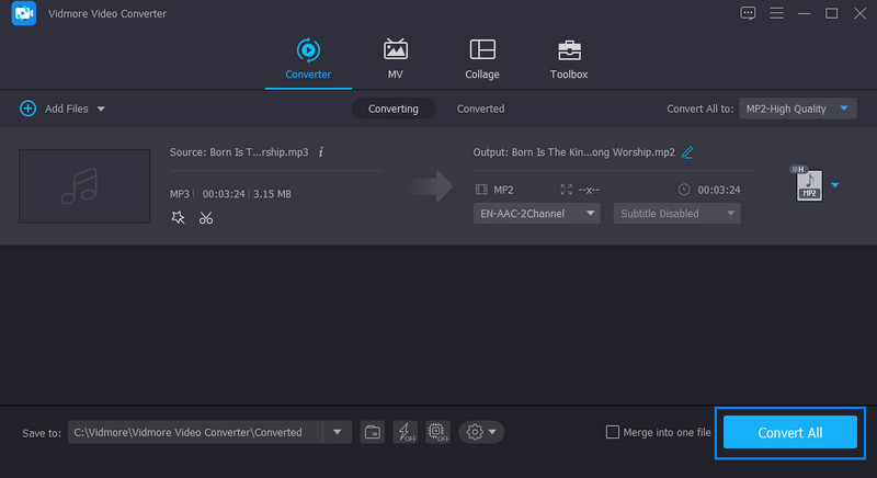 Vidmore Start Conversion