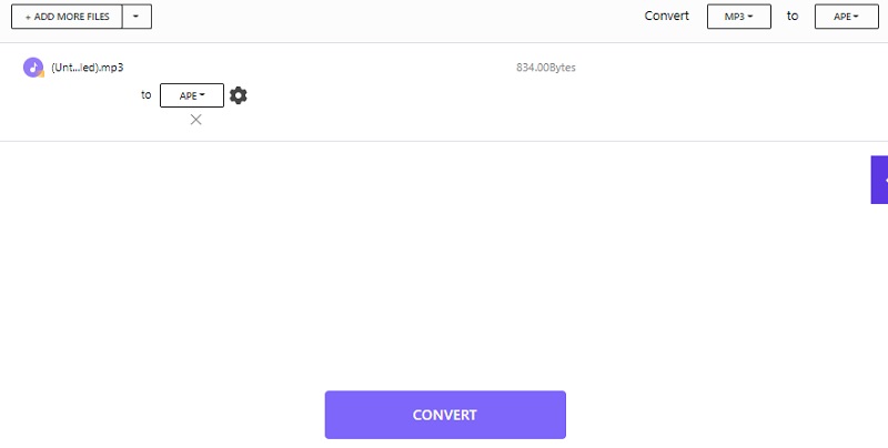 Muunna MP3 APE Online Uniconverteriksi