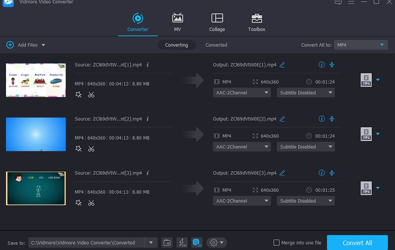 Chuyển đổi Split Video Vidmore